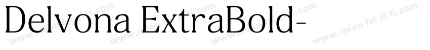 Delvona ExtraBold字体转换